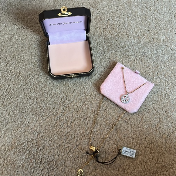 Brand new juicy couture peace sign necklace - Picture 3 of 3